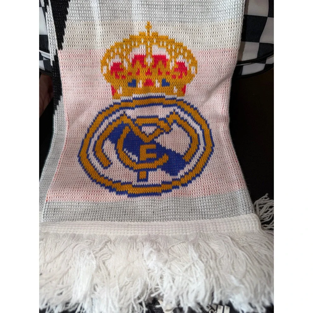 Adidas Real Madrid‎ Knit Scarf Unisex OSFM White Official Licensed Product NEW